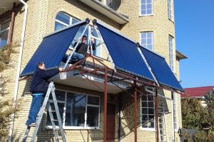 Helio-collector system for heating hot water and a swimming pool, Kyiv region, Brovary