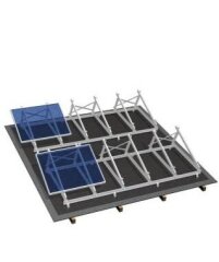 Комплект системы крепления на плоскую крышу с креплением к ней 20 модулей (цинк/цинк)