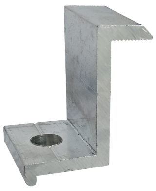End clamp L 40 mm for panels with a frame of 35 mm aluminum with anodized coating