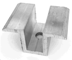 Прижим межмодульный L 40 мм, межпанельный зазор 24 мм алюминиевый с анодированным покрытием